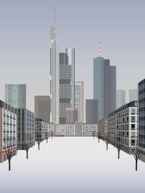 Frankfurt composition for Goethe institute video game — animation illustration