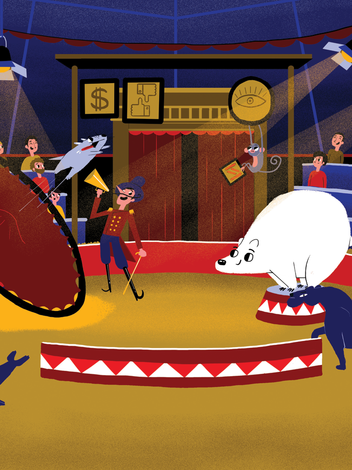 Product hunt feature for Austrian Forbes magazine — editorial illustration