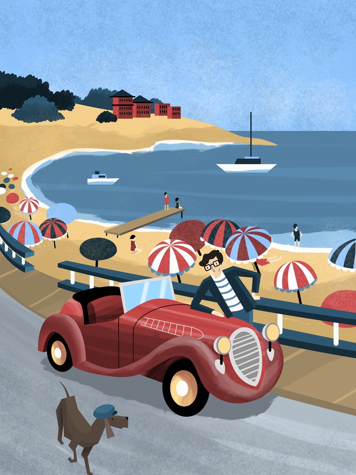 Set of vintage postcards for Volkswagen’s Skoda in collab with Fallon Prague — PR illustration