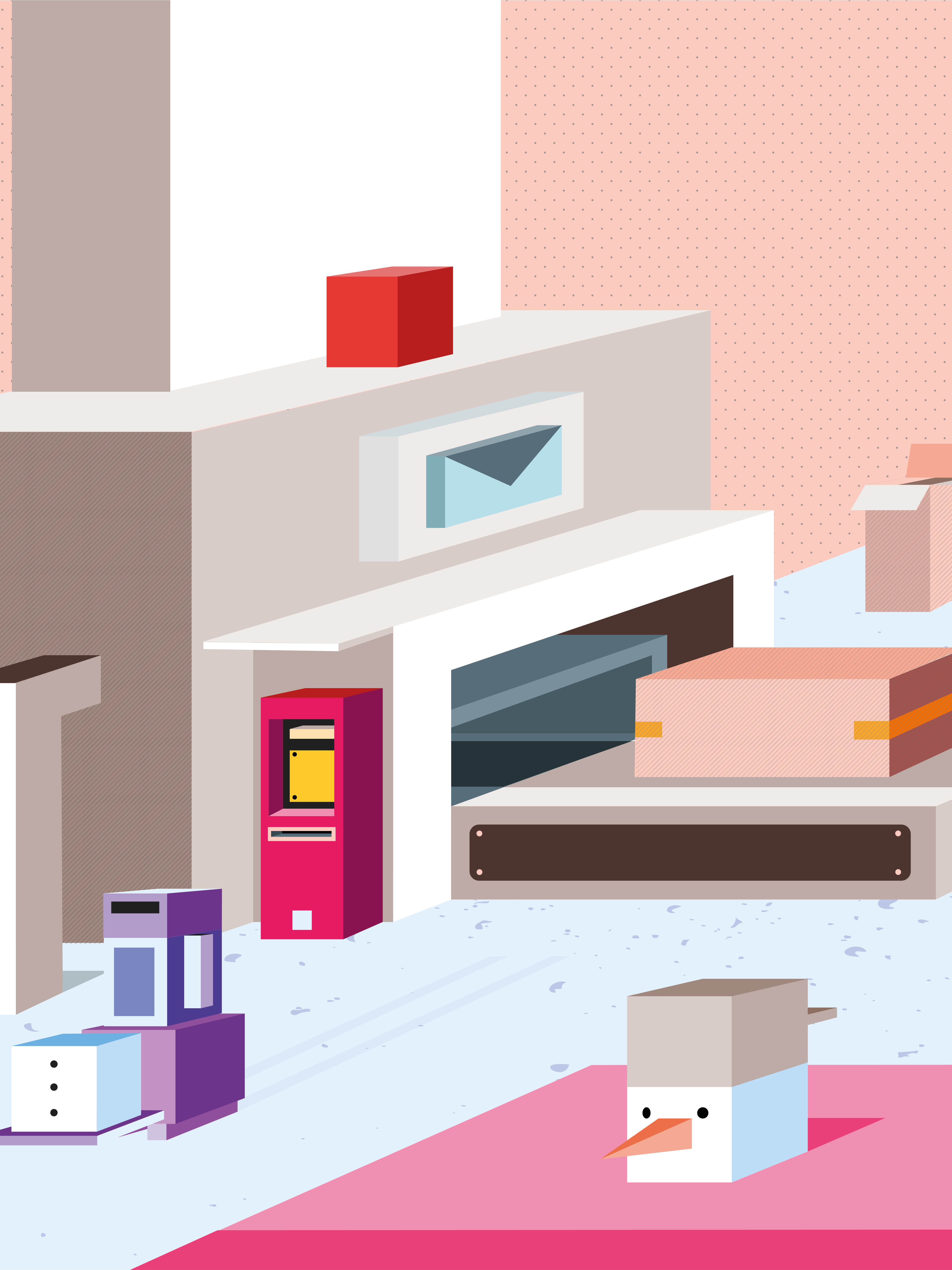 Winter greetings for WeTransfer — PR illustration