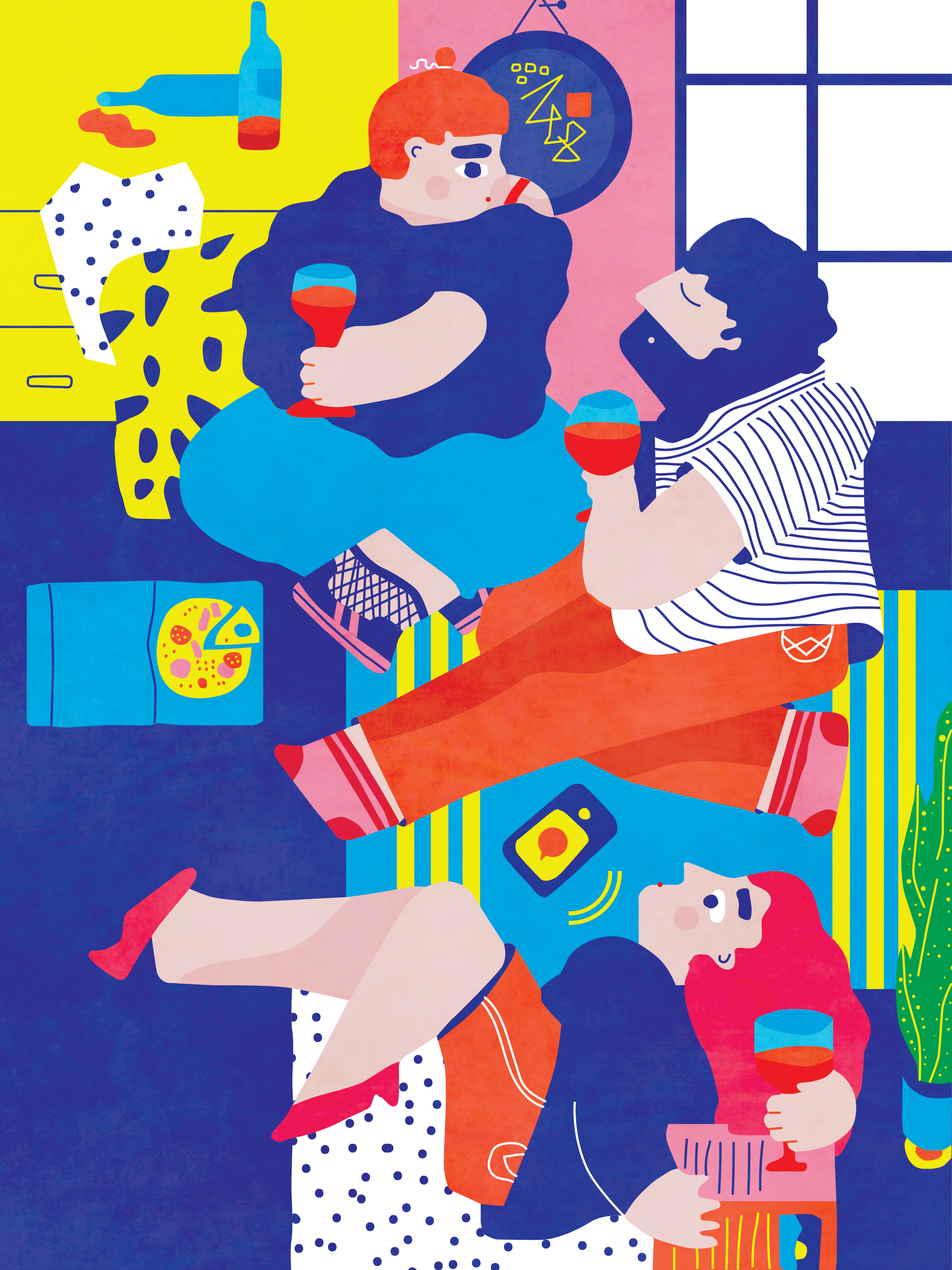 Gute Leute mag theme openers — editorial illustration