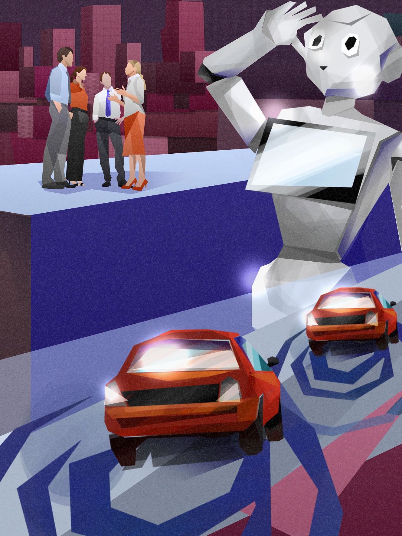 Vodafone ad visual — advertising illustration