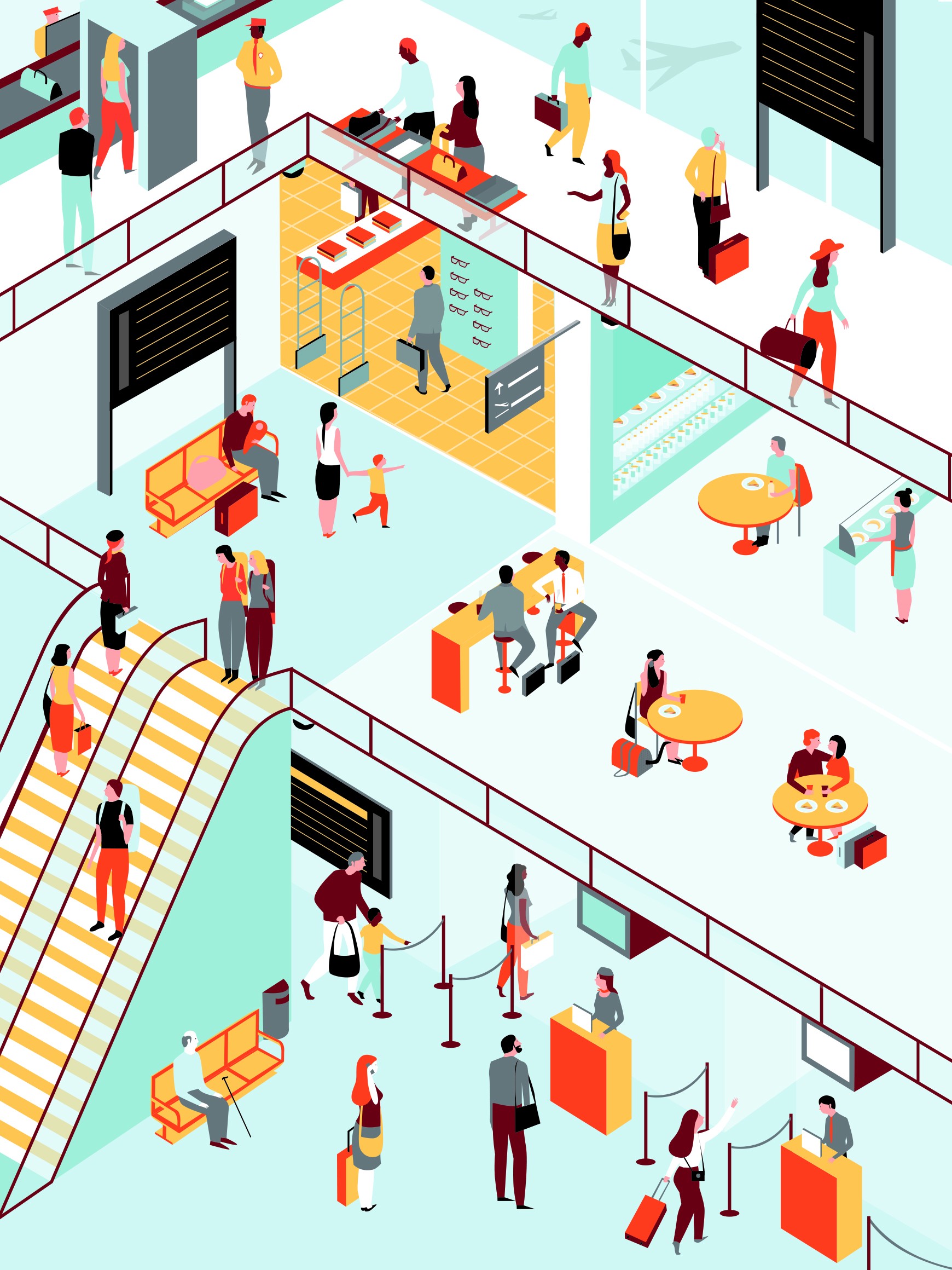 Work for Genetec, collabo with Winkreative — advertising illustration