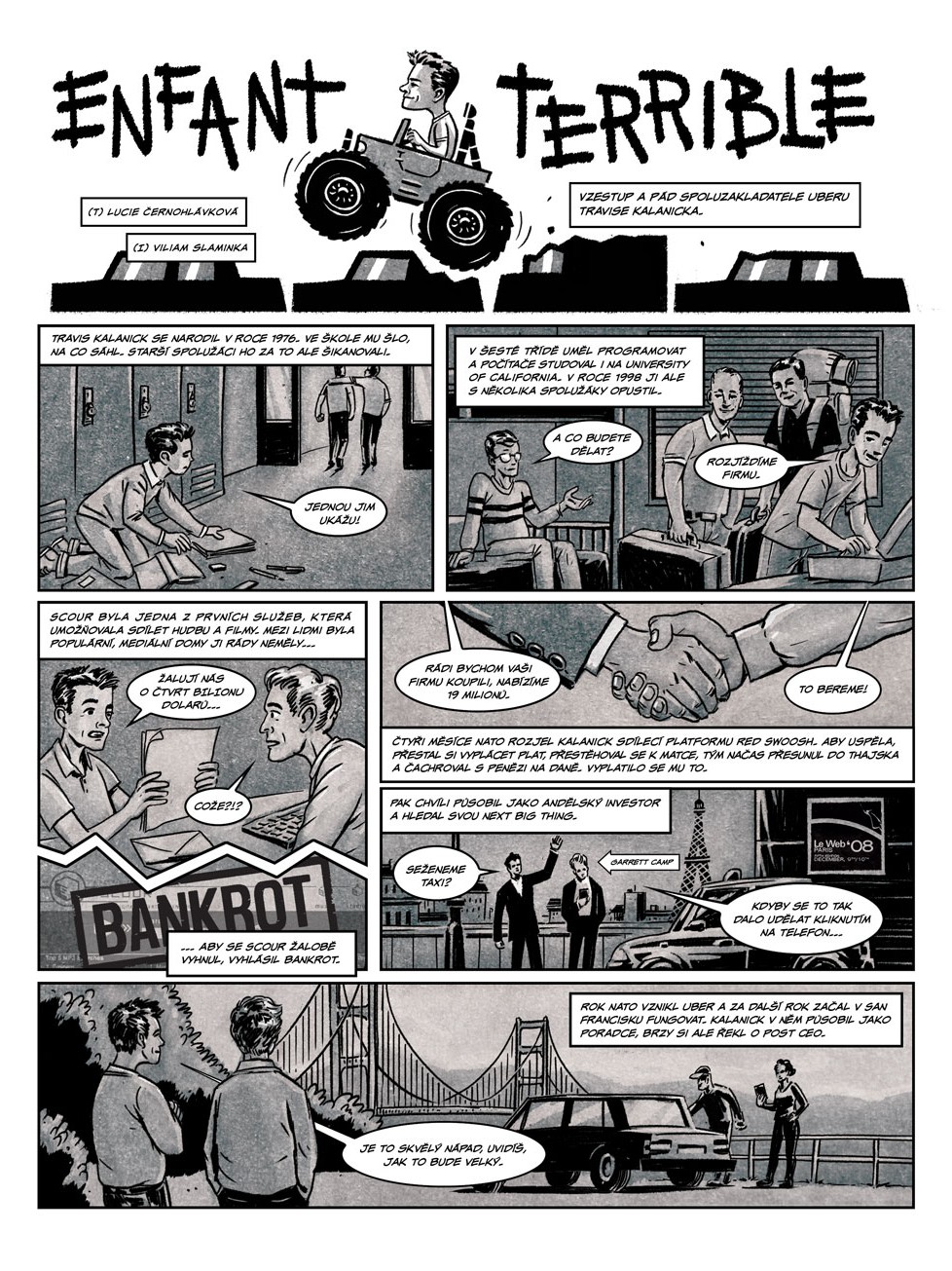 Comic article for Forbes mag on Uber — PR illustration