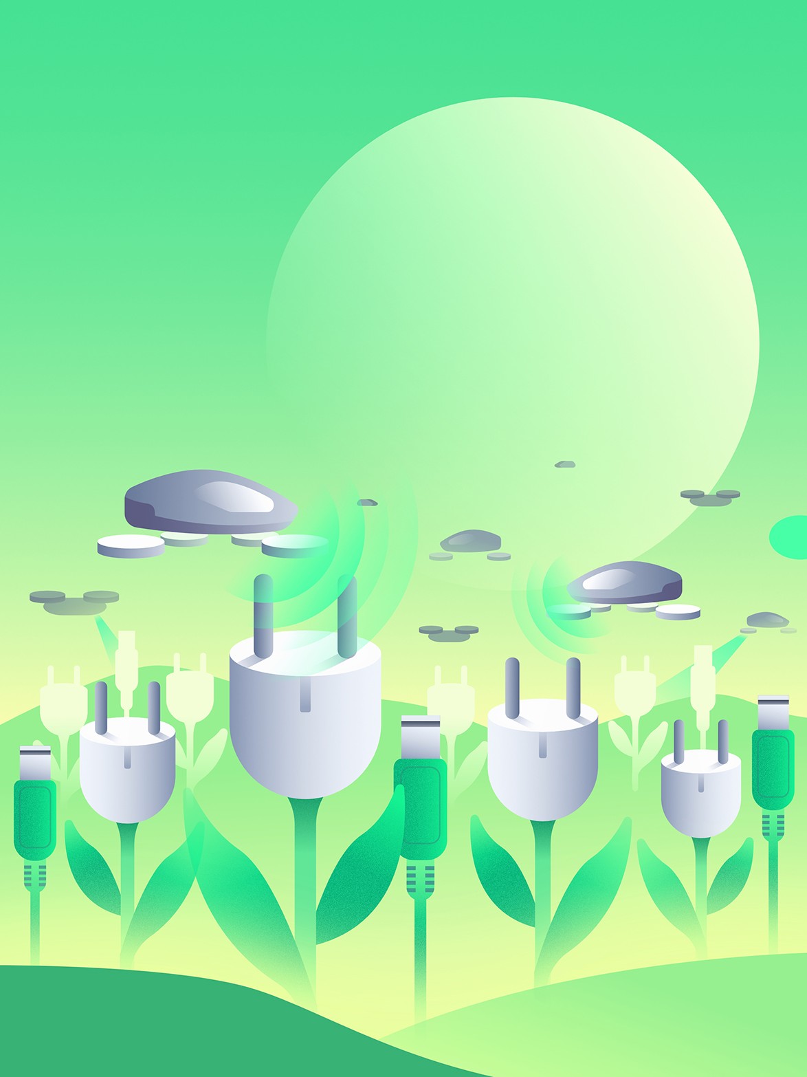 Forbes Next magazine cover on Smart Agriculture — advertising illustration