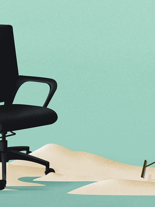 Falling behind your peers for Harvard Business Review — PR illustration