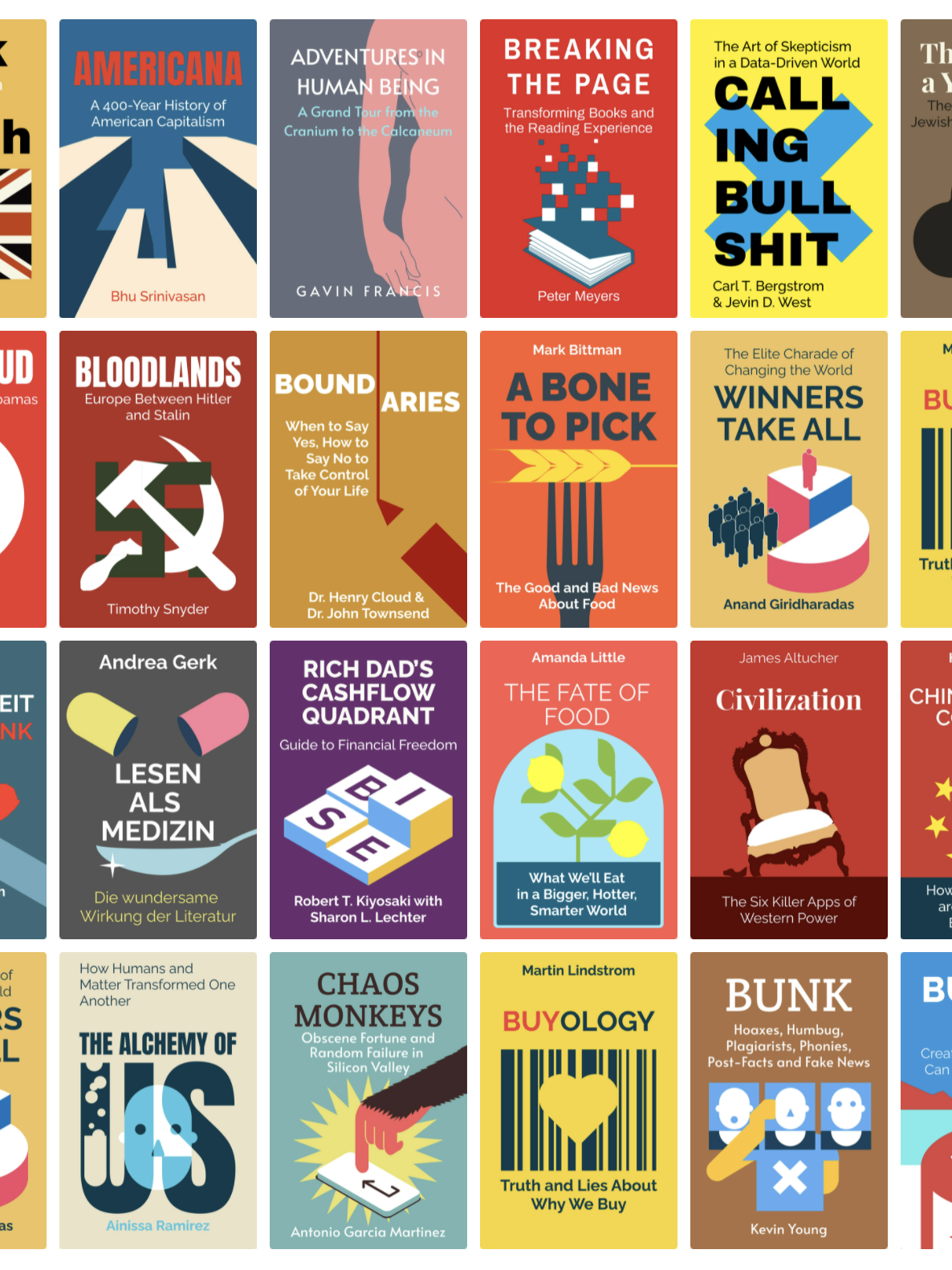 Book covers for audio book company Blinkist — publishing illustration