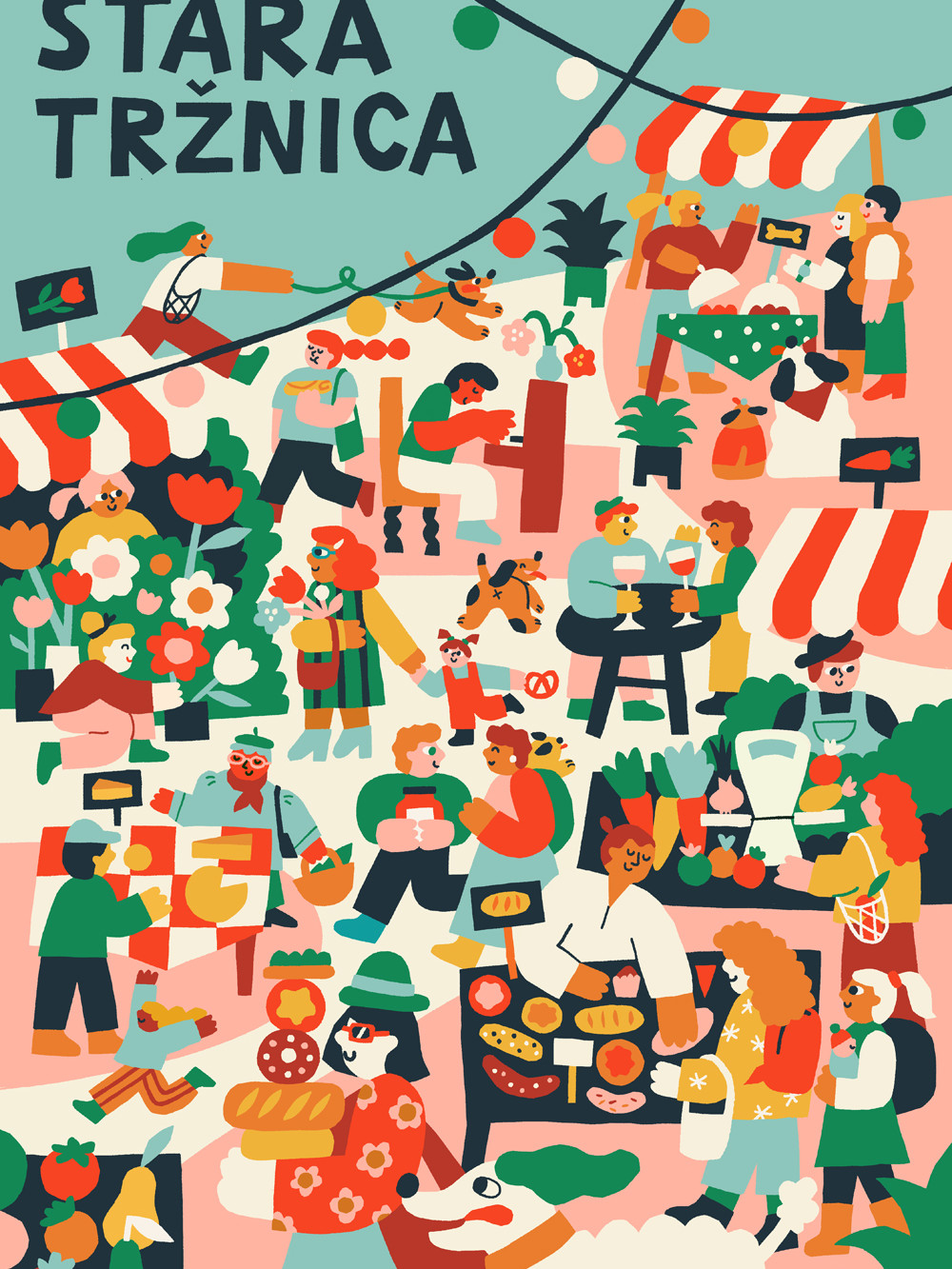 Stara Trznica Poster — corporate illustration by Judit