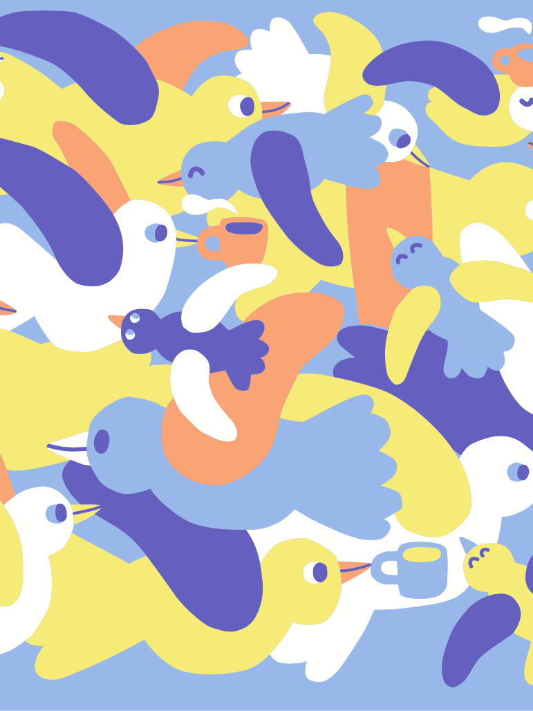 Rook NYC Key Visual and Coffee Cup Design — digital illustration by Judit