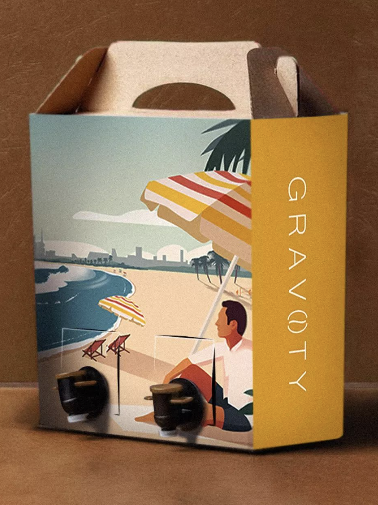Packaging for Gravity coffee — publishing illustration by Domagoj Šokčević