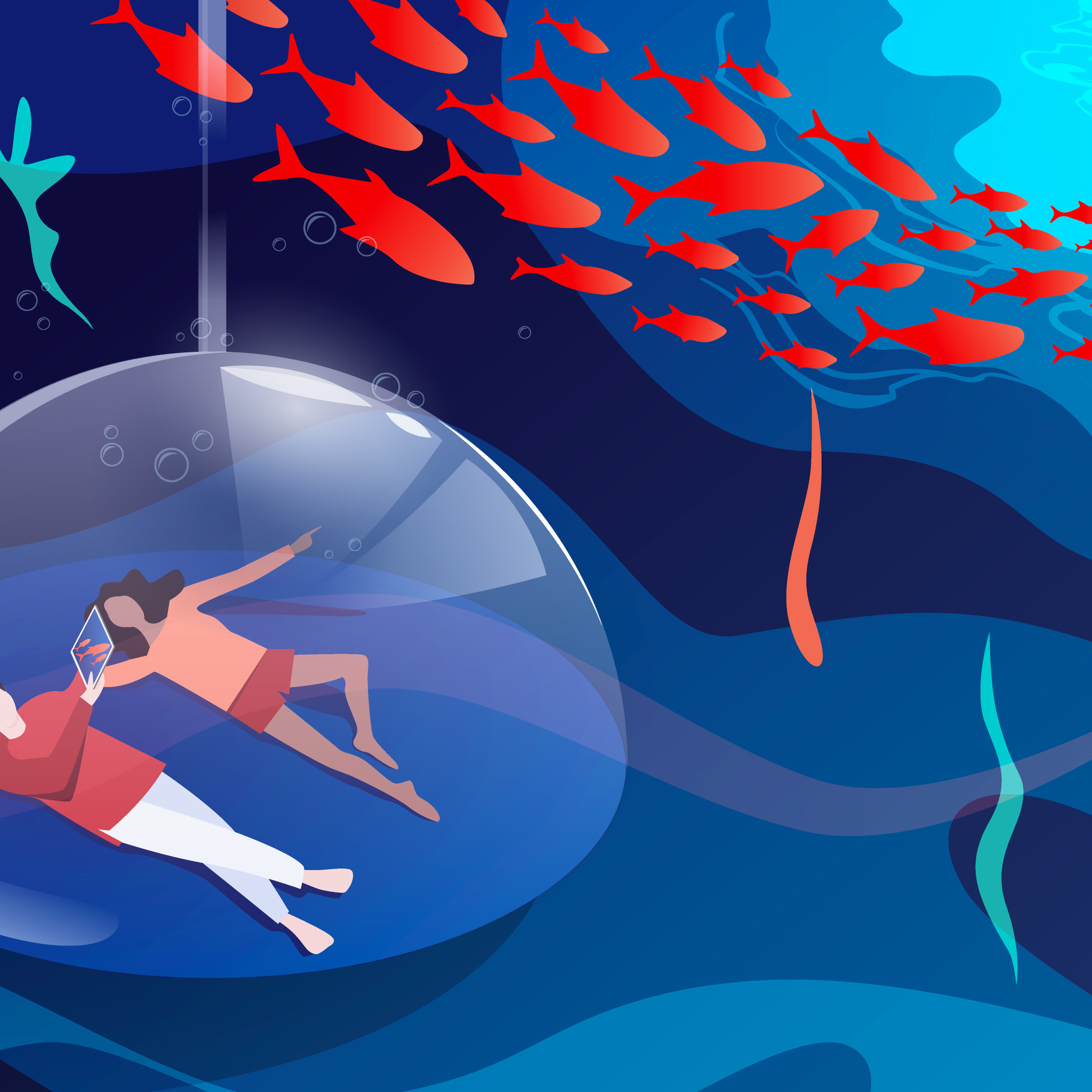 Lenovo visuals — corporate illustration by Nvard
