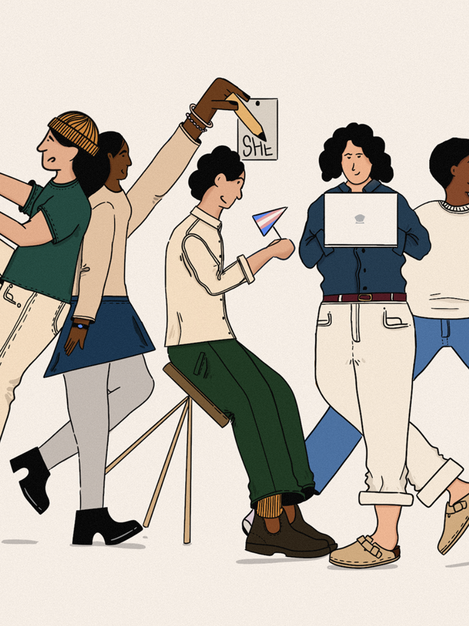 Trans inclusive for Courier — editorial illustration by Thomas Cavé