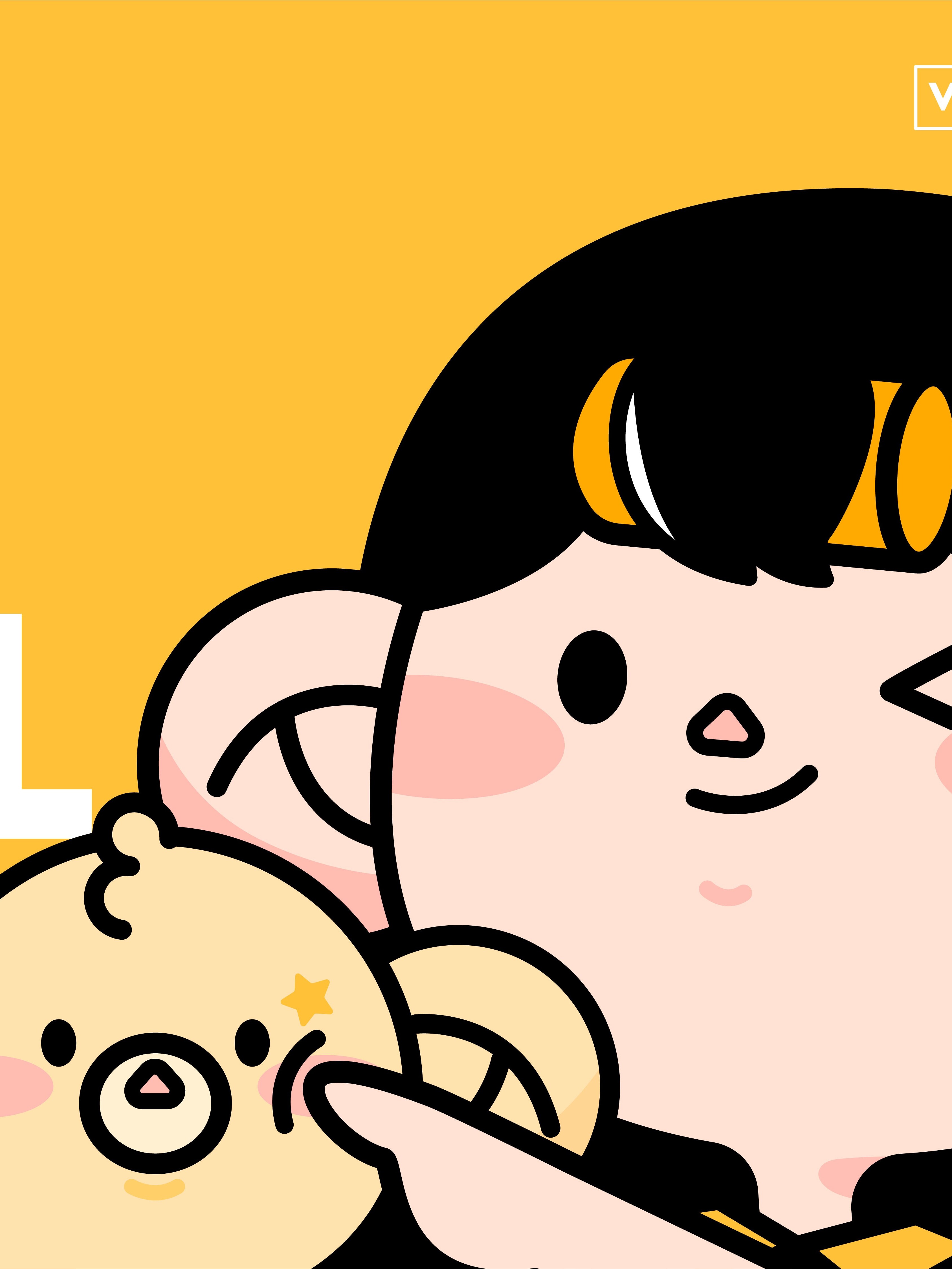 Big ear girl IP character — cover illustration by Kelly Kwok