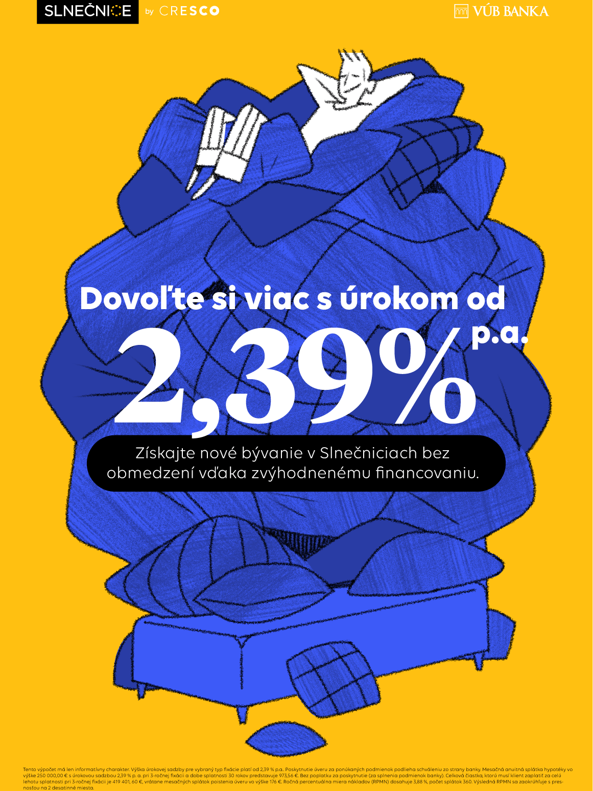 Ad for VUB Bank — editorial illustration by Samuel